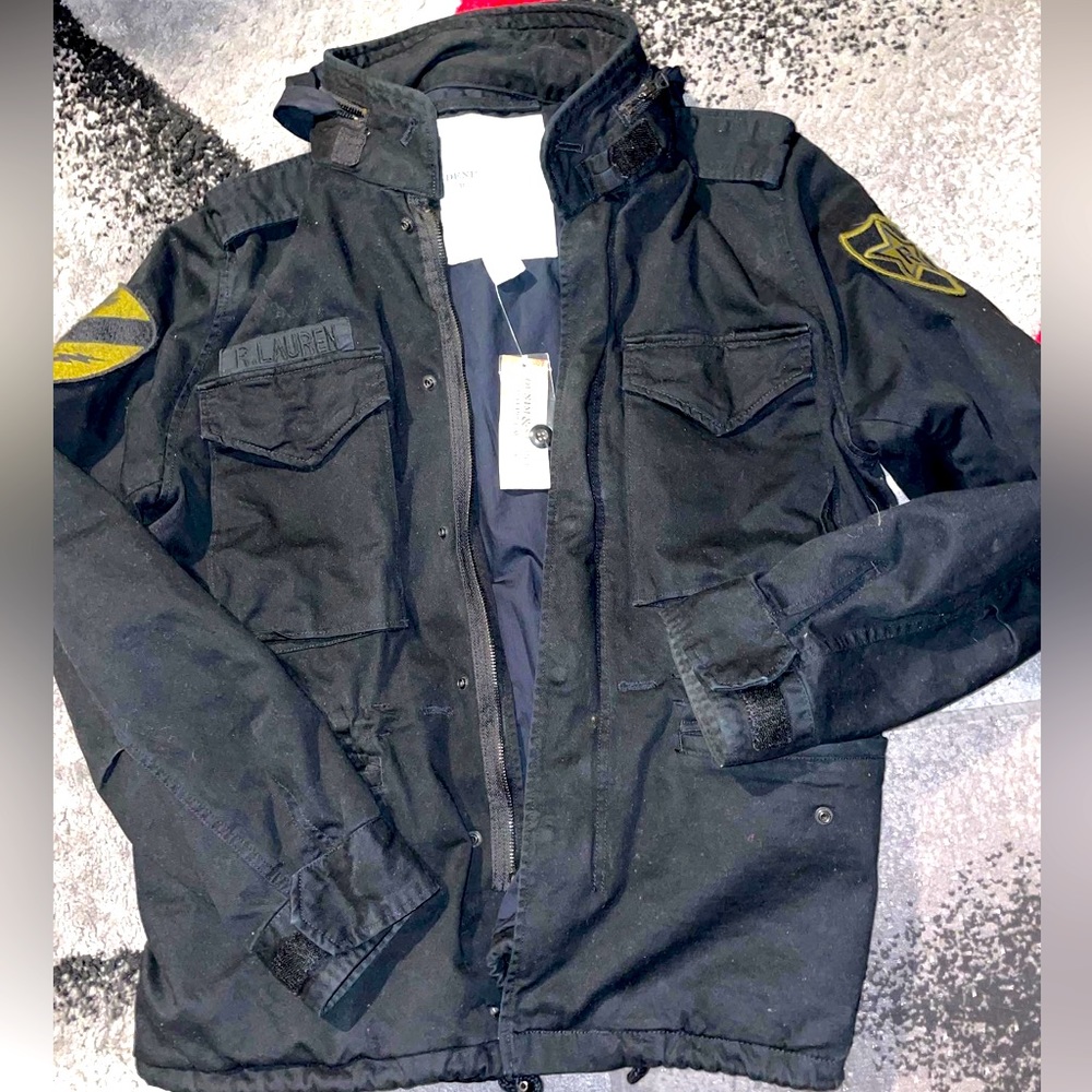 Ralph Lauren Denim & Supply Black Military Jacket New With Tags